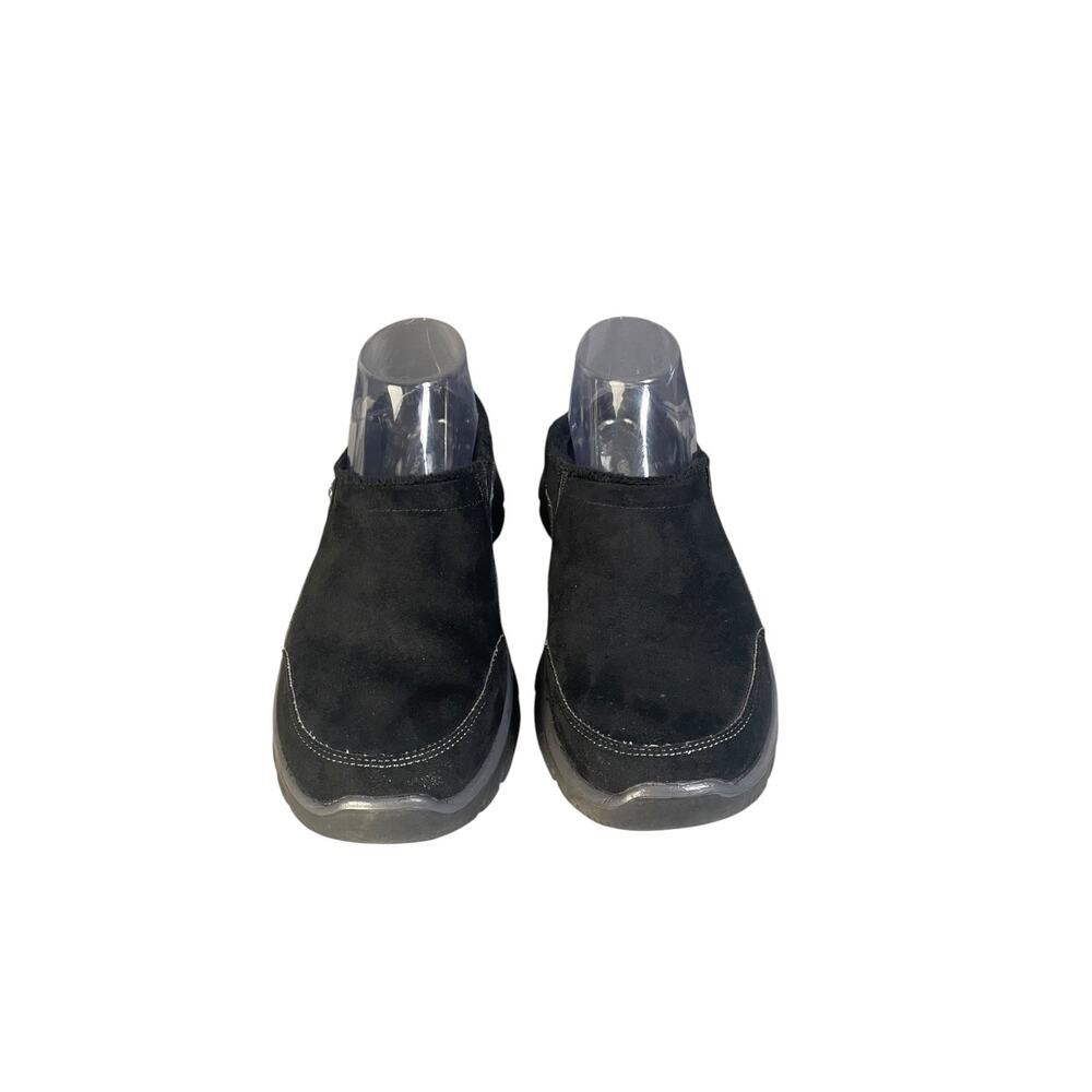 Skechers Women’s Size 8 Easy Going Latte Black Faux Suede Slip On Mules - Picture 3 of 9